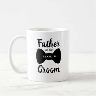 Taza De Café El padre clásico de la Bowtie del Groom