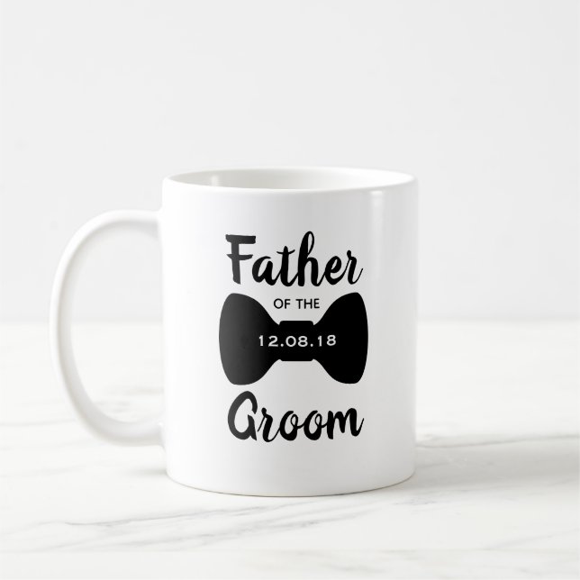 Taza De Café El padre clásico de la Bowtie del Groom (Izquierda)
