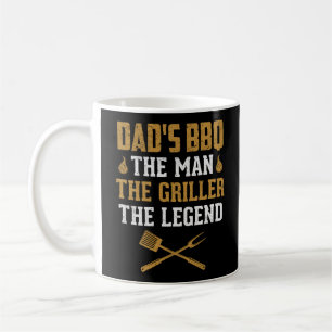 Taza De Café El Padre Fumador Bbq El Hombre El Griller La Leyen