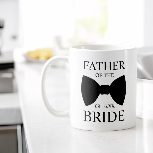 Taza De Café El padre moderno de la novia Bowtie (Modern Father of the Bride Bowtie Coffee Mug)