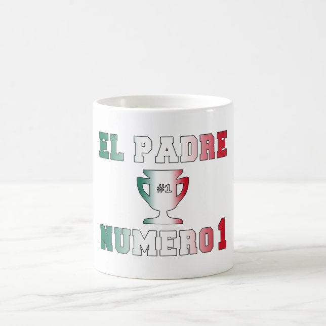 Taza De Café EL Padre Número 1 papá #1 en el día de padre (Centro)