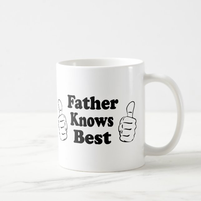 Taza De Café El padre sabe mejor. Diseño para los papás, (Derecha)