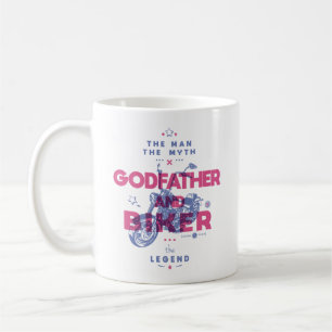 Taza De Café El padrino y el motociclista el mito la leyenda