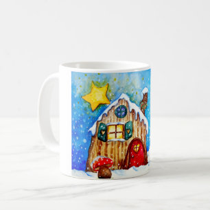 Taza De Café El paisaje de las acuarelas brillantes