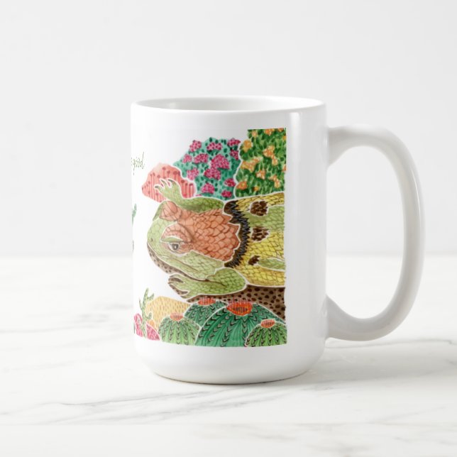 Taza De Café El paisaje del desierto de la cita Lizard  (Derecha)
