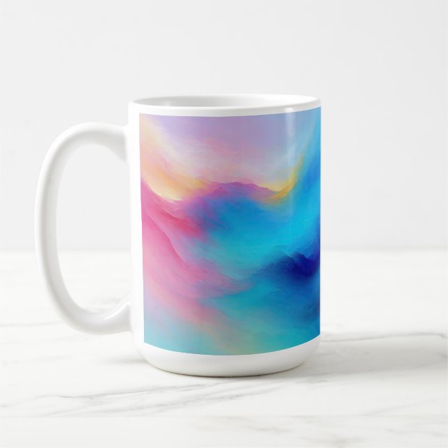 Taza De Café El paisaje marino rosa y azul "Shroudglen". (Izquierda)