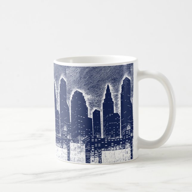 Taza De Café El paisaje urbano de Big City Night Lights (Derecha)