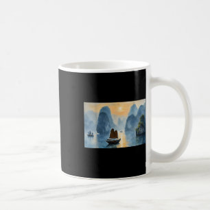 Taza De Café El paisaje vietnamita de los hombres Ha Long Bay D