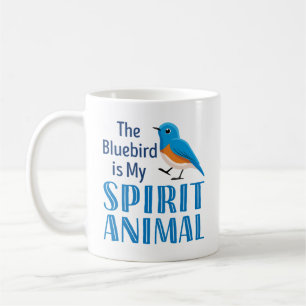 Taza De Café El pájaro azul es mi animal espiritual