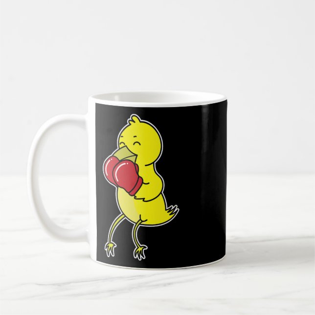Taza De Café El pájaro hace boxeo  (Izquierda)