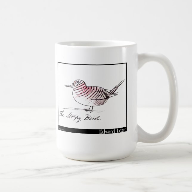 Taza De Café El pájaro rayado de Edward Lear (Derecha)
