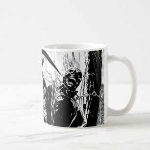 Taza De Café El panel negro del cuerpo de la linterna - blanco