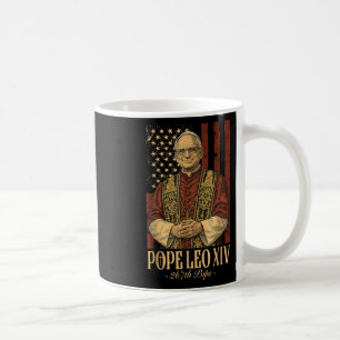 Taza De Café El Papa americano Leo Xiv 267th U.S. Flag Catholic
