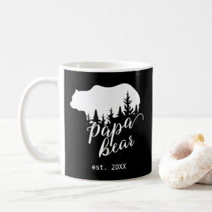 Taza De Café El Papa de Woodland salvaje porta blanco y negro p