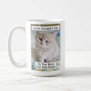 Taza De Café El papá del Día del Padre es la mejor foto de Ma