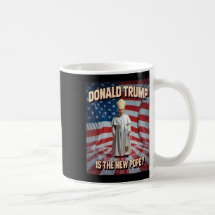 Taza De Café El Papa Gracioso Y El Presidente Donald Trump