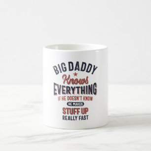 Taza De Café El papá grande lo sabe todo Abuelo padre