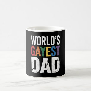 Taza De Café El papá más gay del mundo LGBTQ Orgullo gay Aliado