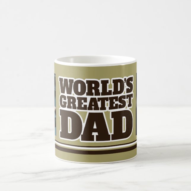 Taza De Café El papá más grande del mundo 2 fotos Mug beige ver (Centro)