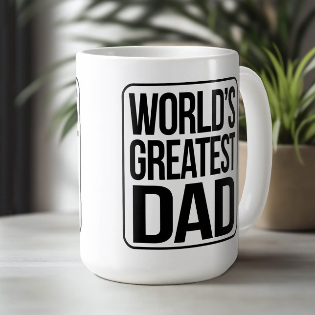 Taza De Café El papá más grande del mundo - simple y llano (Custom Mug)