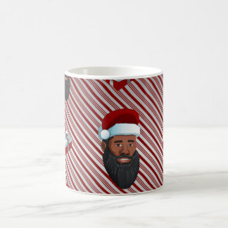 Taza De Café El Papá Noel negro rayado