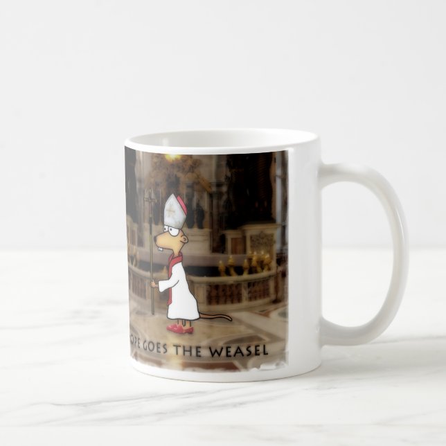 Taza De Café El Papa se va a la comadreja (Derecha)