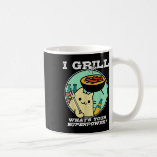 Taza De Café El parrillado de gatos superpotencia acampar Bbq F