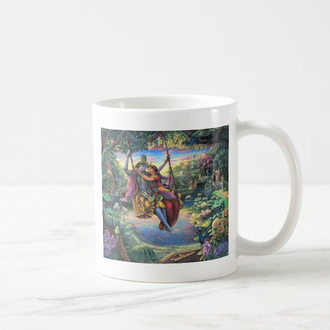Taza De Café El pasatiempo del oscilación - Radha y Krishna (Derecha)