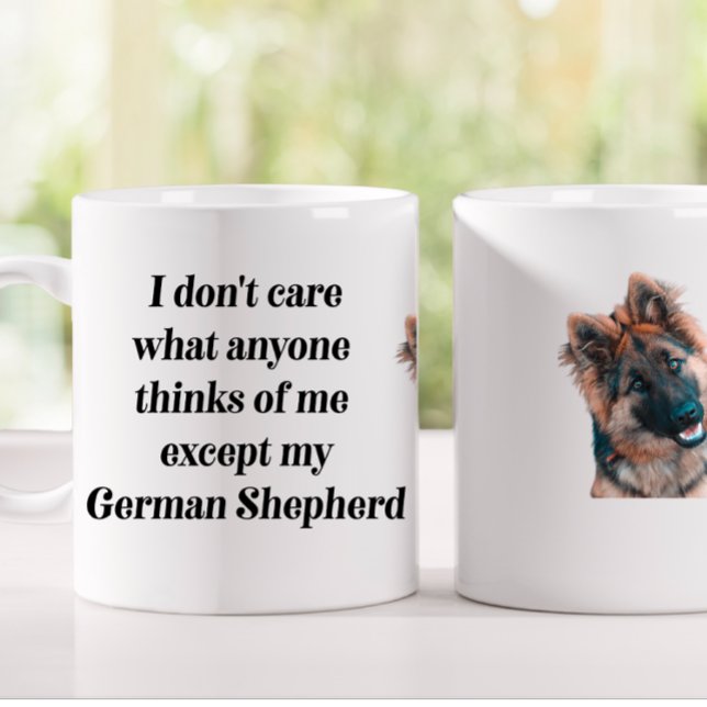 Taza De Café El pastor alemán Funny Gift Mug Sonriendo (Subido por el creador)