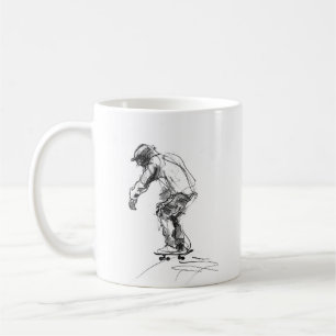 Taza De Café El patinaje vintage en movimiento