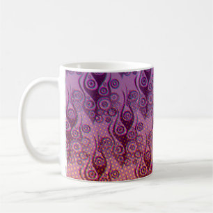 Taza De Café El patrón de las llamas y los círculos del tatuaje