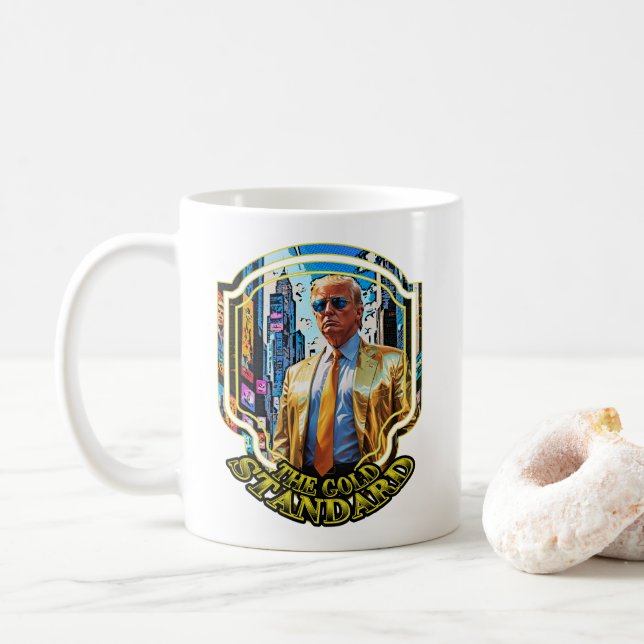 Taza De Café El patrón oro - presidente Trump 2024 (Con donut)