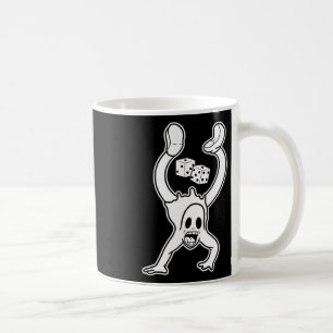 Taza De Café El payaso fantasma de los dados afortunados asiste