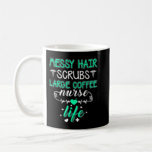 TAZA DE CAFÉ EL PELO DE MESSY SCRUBS GRANDE VIDA DE ENFERMERA D