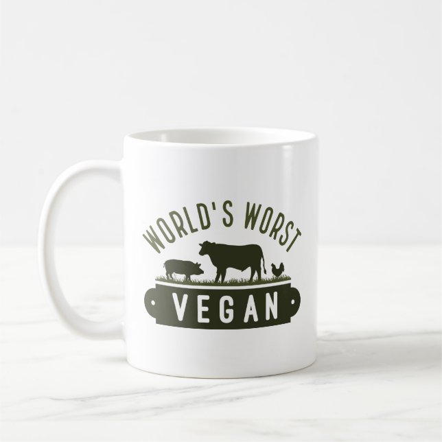 Taza De Café El peor vegano del mundo (Izquierda)