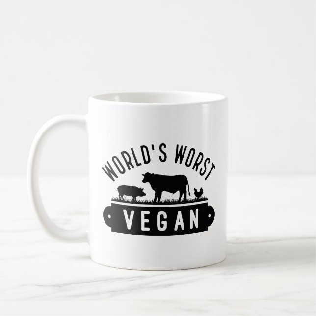 Taza De Café El peor vegano del mundo (Izquierda)