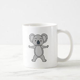 Taza De Café El Pequeño Koala Con Una Sonrisa De Pie