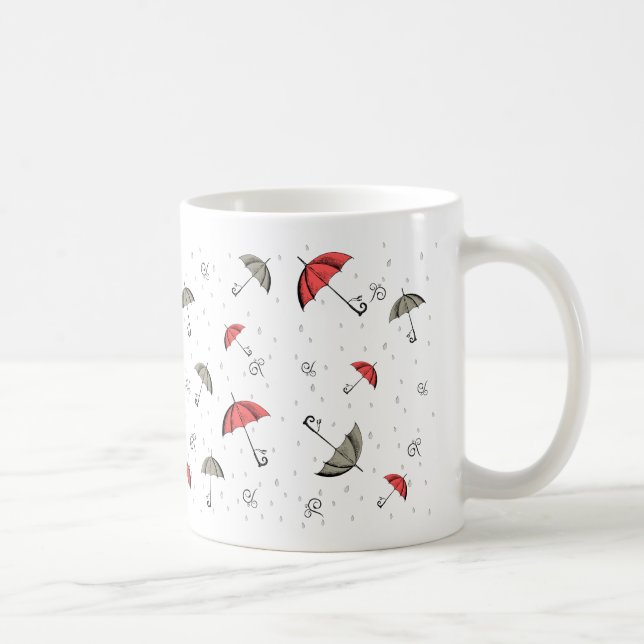 Taza De Café El pequeño paraguas rojo (Derecha)
