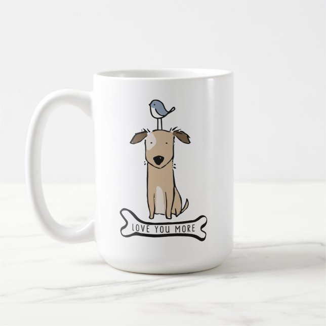 Taza De Café El perro cachorro te quiere más mugre (Izquierda)