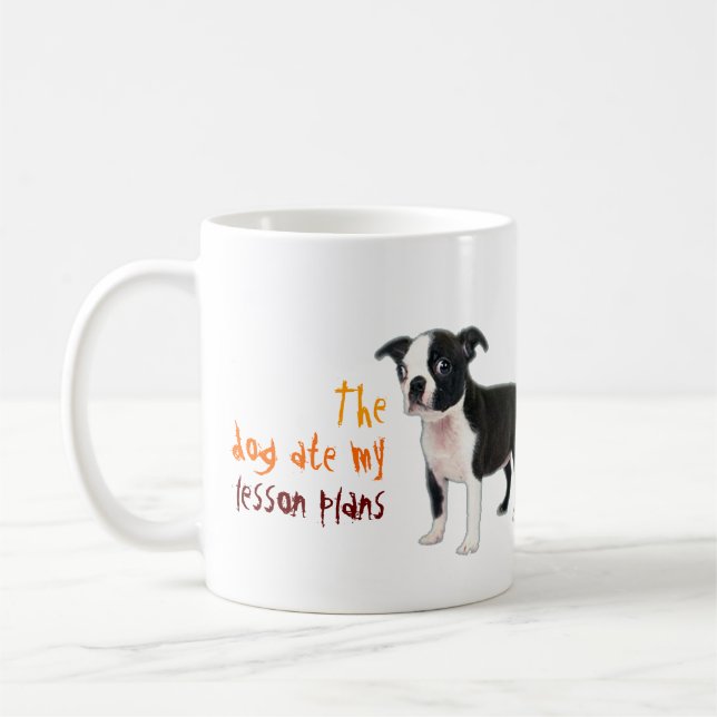 Taza De Café El perro comió mis planes de lección (Izquierda)