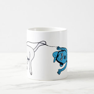 Taza De Café ¡El perro lleva al hombre a caminar!