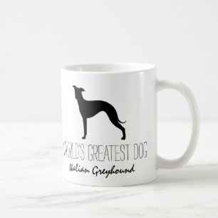 Taza De Café El perro más grande del mundo de la silueta de Gr