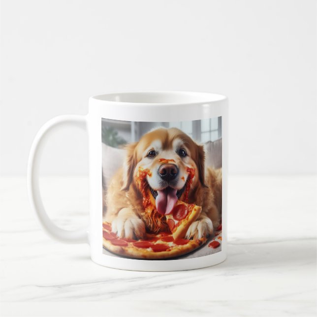 Taza De Café El perro más lindo con pizza (Izquierda)