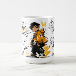 Taza De Café El Personaje Principal Anime Estilo Arte Cool