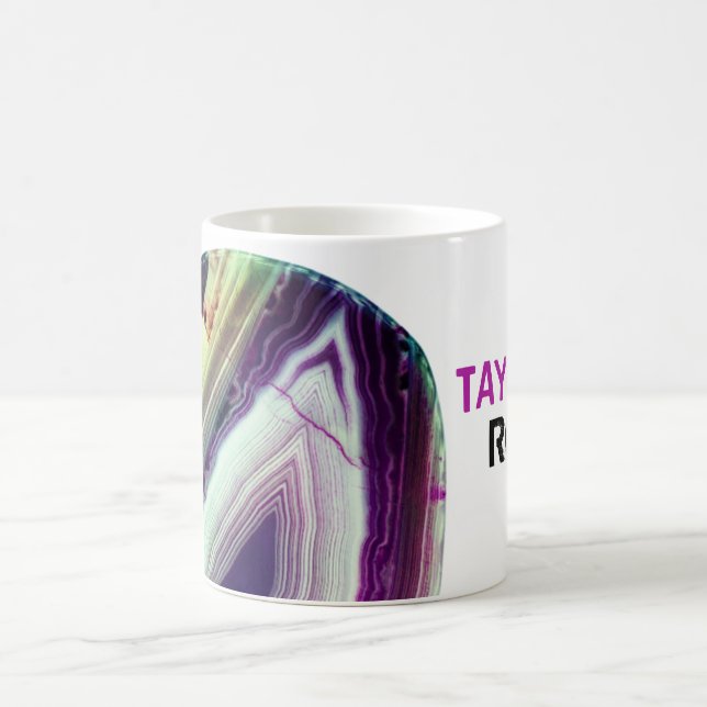 Taza De Café El *~* personaliza el nombre - ágata del lapidario (Centro)