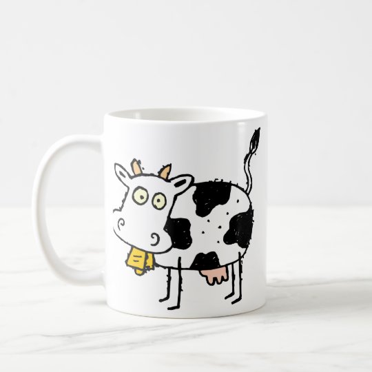 Taza De Café El personalizable enrrollado de la vaca de la