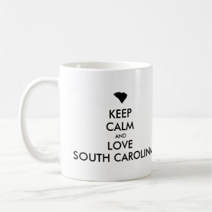 Taza De Café El personalizable GUARDA CALMA y AMA CAROLINA DEL
