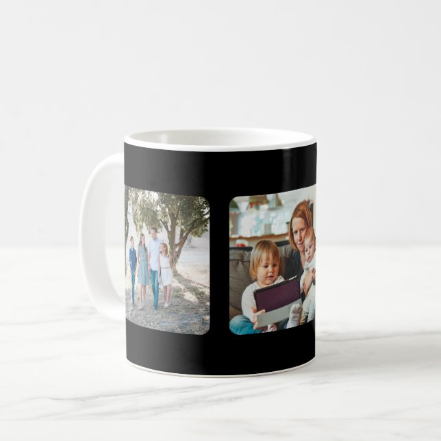 Taza De Café El personalizado añade la foto 3 personalizada (Anverso izquierdo)