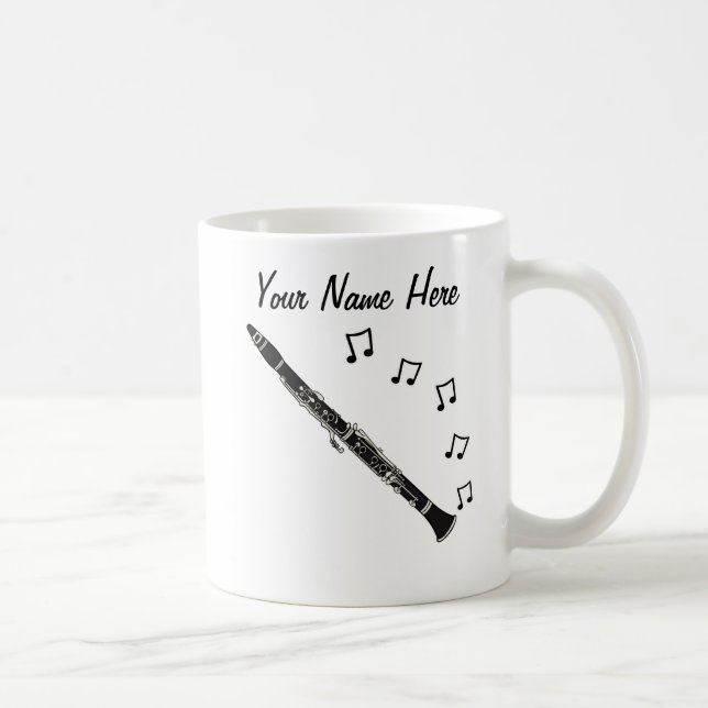 Taza De Café El Personalizado del Clarinet Mug Clarinetista reg (Derecha)