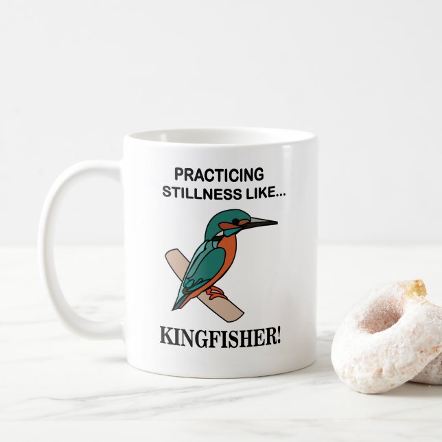 Taza De Café El pescador del rey practica la quietud como el pe (Con donut)